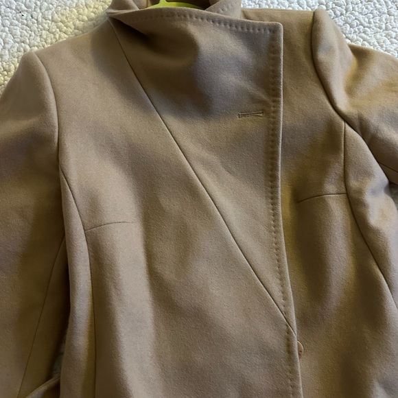 Ted Baker wool wrap coat/jacket,pockets, belt,size:1 camel/cream/khaki neutals - Picture 14 of 16